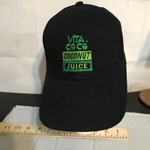 VITA COCO Coconut Juice Embroidered Baseball Hat Cap Men’s Strapback Black/Green